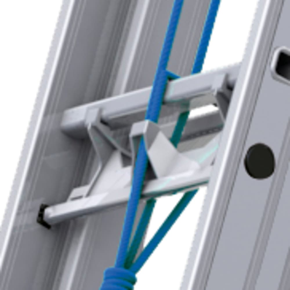 Cast aluminium locking pivot with simple locking system. Rope with anti-UV treatment for good resistance over time.