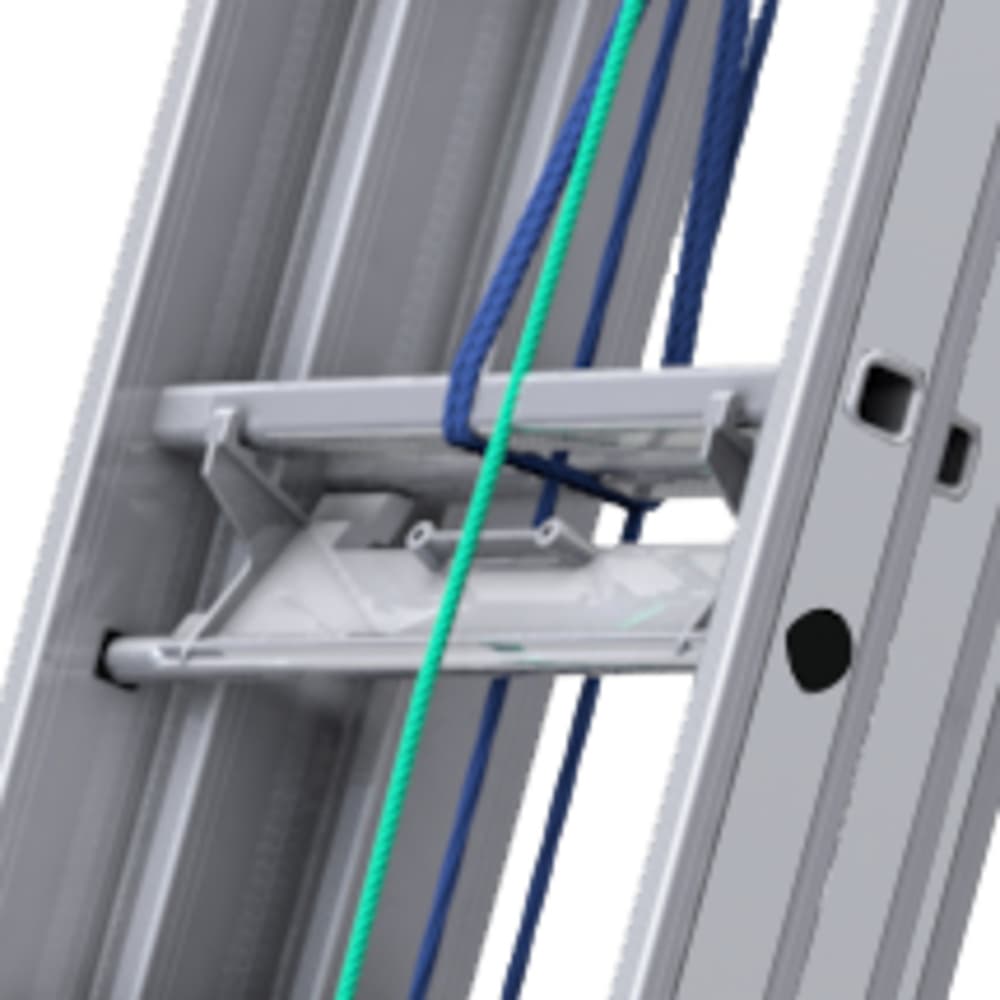 Cast aluminium locking pivot with simple locking system. Rope with anti-UV treatment for good resistance over time.